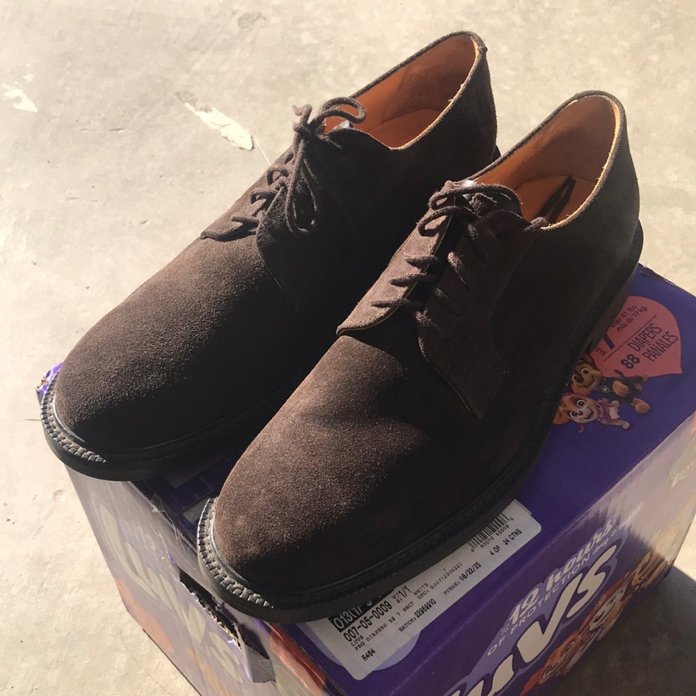 J Crew size 10 great used suede dark brown no offers final markdown